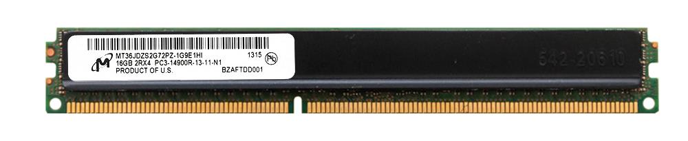 MT36JDZS2G72PZ-1G9E1 Micron 16GB PC3-14900 DDR3-1866MHz ECC Registered CL13 240-Pin DIMM Very Low Profile (VLP) Dual Rank Memory Module