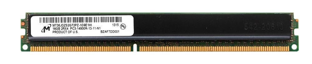 MT36JDZS2G72PZ-1G9E1HI Micron 16GB PC3-14900 DDR3-1866MHz ECC Registered CL13 240-Pin DIMM Very Low Profile (VLP) Dual Rank Memory Module