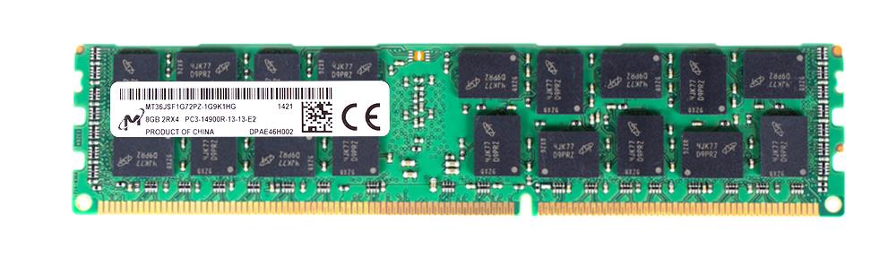 MT36JSF1G72PZ-1G9K1HG Micron 8GB PC3-14900 DDR3-1866MHz ECC Registered CL13 240-Pin DIMM Dual Rank Memory Module