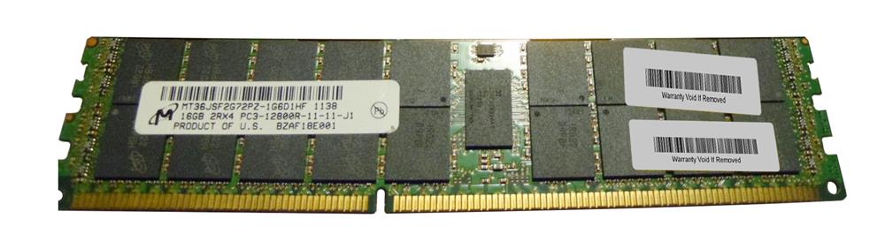 MT36JSF2G72PZ-1G6D1HF Micron 16GB PC3-12800 DDR3-1600MHz ECC Registered CL11 240-Pin DIMM Dual Rank Memory Module