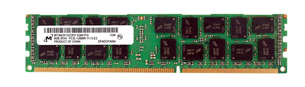 MT36KSF1G72PZ-1G6K1FG Micron 8GB PC3-12800 DDR3-1600MHz ECC Registered CL11 240-Pin DIMM 1.35V Low Voltage Dual Rank Memory Module