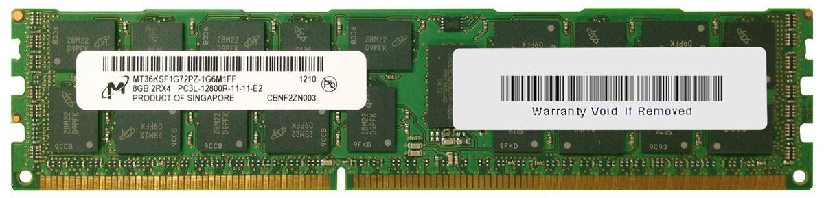 MT36KSF1G72PZ-1G6M1 Micron 8GB PC3-12800 DDR3-1600MHz ECC Registered CL11 240-Pin DIMM 1.35V Low Voltage Dual Rank Memory Module
