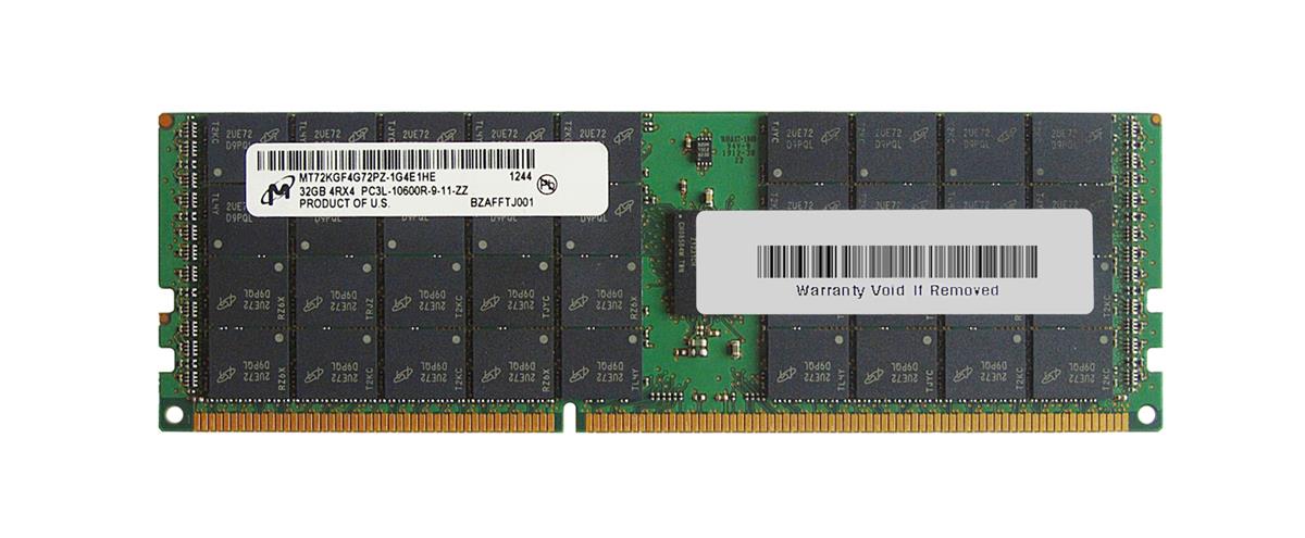MT72KGF4G72PZ-1G4E1HE Micron 32GB PC3-10600 DDR3-1333MHz ECC Registered CL9 240-Pin DIMM 1.35V Low Voltage Quad Rank Memory Module