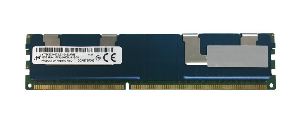 MT72KSZS4G72LZ-1G4E2 Micron 32GB PC3-10600 DDR3-1333MHz ECC Registered CL9 240-Pin Load Reduced DIMM 1.35V Low Voltage Quad Rank Memory Module