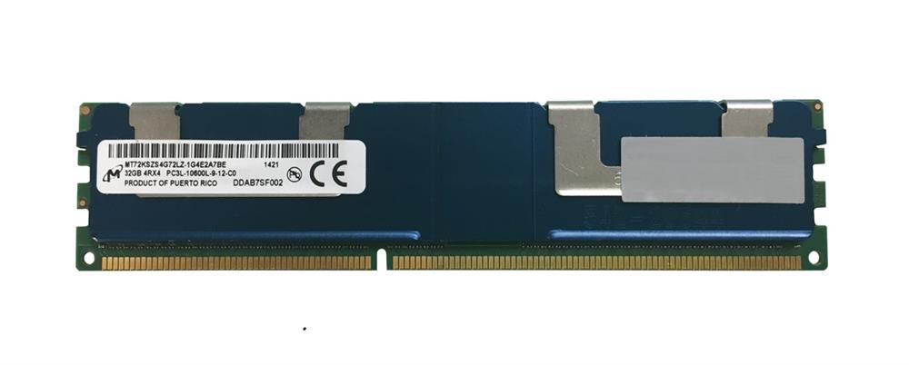 MT72KSZS4G72LZ-1G4E2A7BE Micron 32GB PC3-10600 DDR3-1333MHz ECC Registered CL9 240-Pin Load Reduced DIMM 1.35V Low Voltage Quad Rank Memory Module
