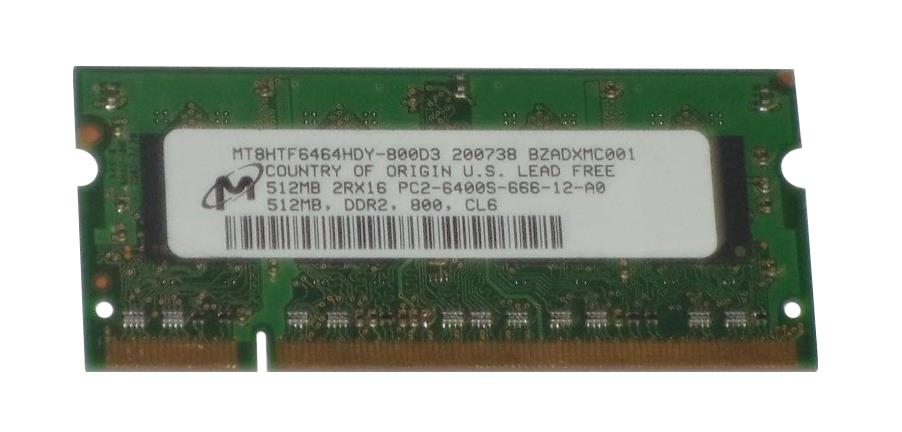 M4L-PC2800ND2D166S-512M M4L Certified 512MB 800MHz DDR2 PC2-6400 Non-ECC CL6 200-Pin Dual Rank x16 SoDimm