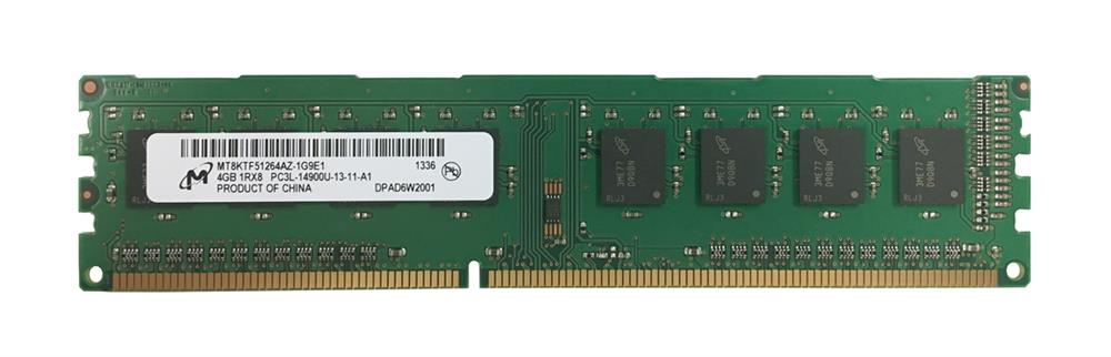 MT8KTF51264AZ-1G9E1 Micron 4GB PC3-14900 DDR3-1866MHz non-ECC Unbuffered CL13 240-Pin DIMM Single Rank 1.35V Low Voltage Memory Module