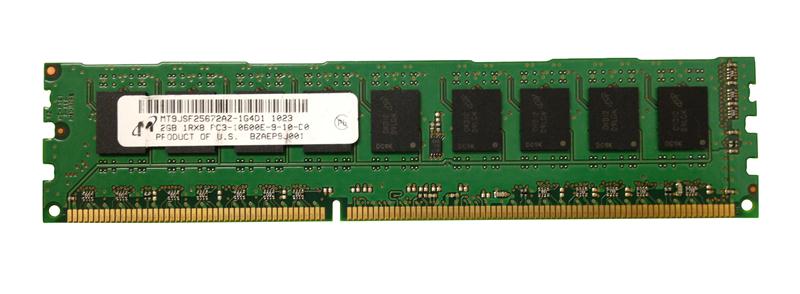 MT9JSF25672AZ-1G4D1 Micron 2GB PC3-10600 DDR3-1333MHz ECC Unbuffered CL9 240-Pin DIMM Single Rank Memory Module