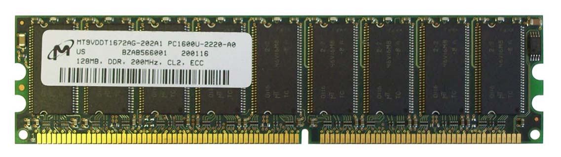 M4L-PC1200ED1S82D-128M M4L Certified 128MB 200MHz DDR PC1600 ECC CL2 184-Pin Single Rank x8 DIMM