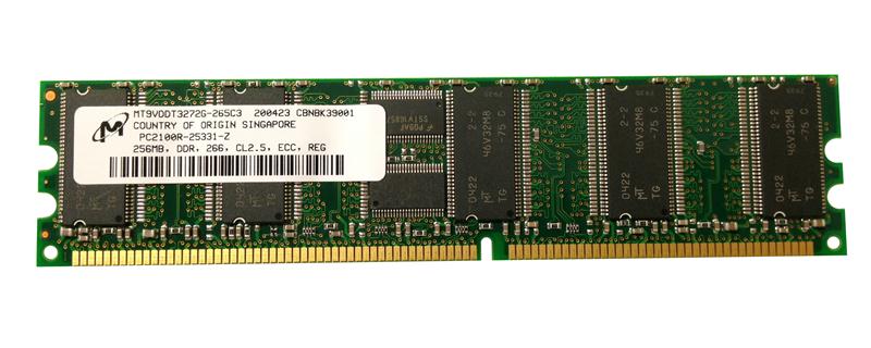 M4L-PC1266X72RC25-256 M4L Certified 256MB 266MHz DDR PC2100 Reg ECC CL2.5 184-Pin Single Rank x8 DIMM