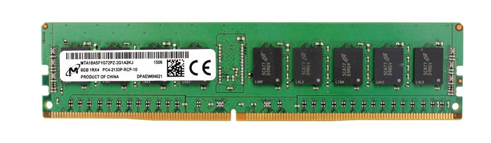 MTA18ASF1G72PZ-2G1A2KJ Micron 8GB PC4-17000 DDR4-2133MHz ECC Registered CL15 288-Pin DIMM 1.2V Single Rank Memory Module