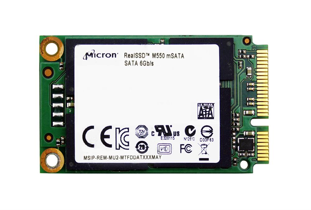 MTFDDAT128MAY-1AH1Z Micron M550 128GB MLC SATA 6Gbps mSATA Internal Solid State Drive (SSD)