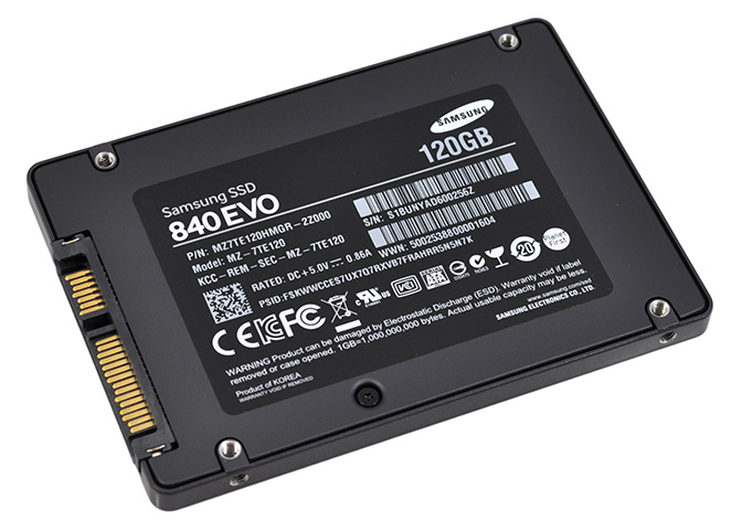 MZ-7TE120KW Samsung 840 EVO Series 120GB TLC SATA 6Gbps (AES-256 FDE) 2.5-inch Internal Solid State Drive (SSD)