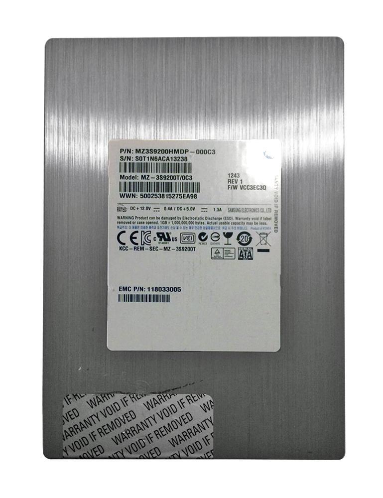 MZ3S9200HMDP Samsung 200GB SLC SAS 6Gbps 3.5-inch Internal Solid State Drive (SSD) for VNX Series