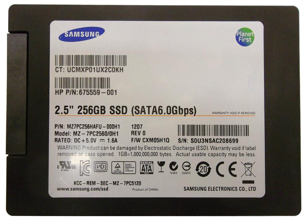 MZ7PC256HAFU-000H1 Samsung PM830 Series 256GB MLC SATA 6Gbps (AES-256) 2.5-inch Internal Solid State Drive (SSD)