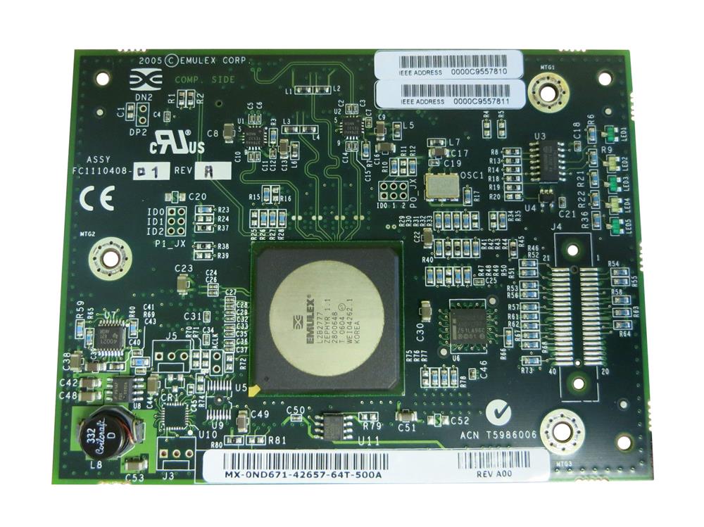 ND671 Dell Lpe1105 4Gbps Fibre Channel Mezzanine Card