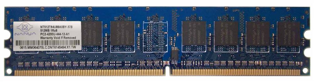 NT512T64U88A0BY-37B Nanya 512MB PC2-4200 DDR2-533MHz non-ECC Unbuffered CL4 240-Pin DIMM Memory Module