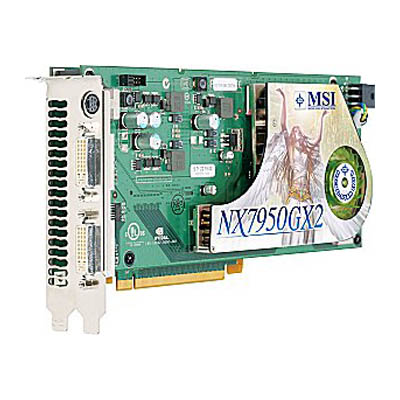 NX7950GX2 MSI Nvidia Geforce 7950 Gx2 1GB Pci-Express Video Graphics Card With Dual Dvi