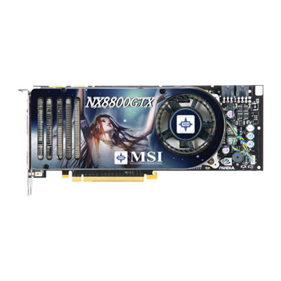 NX8800GTX-T2D768E-HD-OC MSI Nvidia GeForce 8800 GTX 768MB GDDR3 384-Bit HDMI / DVI / D-Sub PCI-Express x16 Video Graphics Card