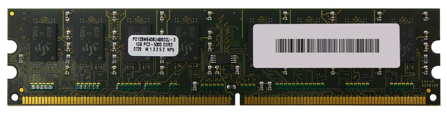 PD128M6408U48BD2J-3 Spectek 1GB PC2-5300 DDR2-667MHz non-ECC Unbuffered CL5 240-Pin DIMM Dual Rank Memory Module