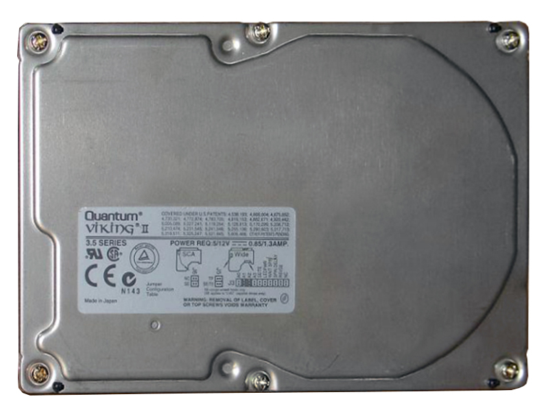 PX09W2H Quantum Viking II 9.1GB 7200RPM Ultra Wide SCSI 68-Pin 512KB Cache 3.5-inch Internal Hard Drive