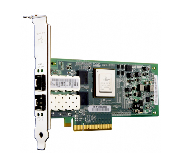 QLE8152-DELL Dell Dual Port 10Gbps Ethernet to PCI Express Converged Network Adapter