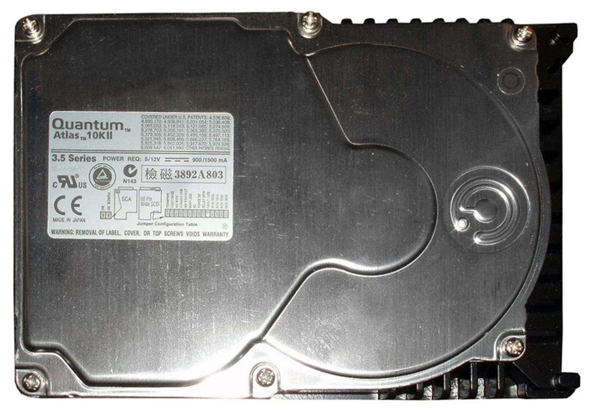 QM373400TY-LW Quantum Atlas 10K II 73.4GB 10000RPM Ultra-160 SCSI 68-Pin 8MB Cache 3.5-inch Internal Hard Drive