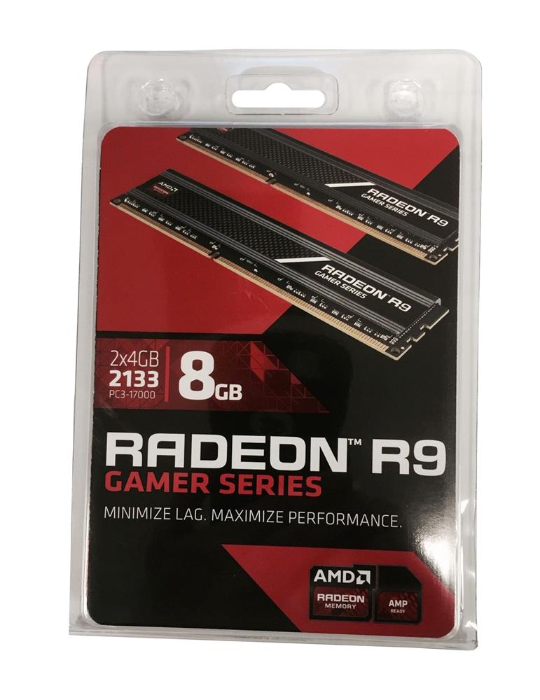 R938G2130U1K AMD Radeon R9 2133 Gamer Series 8GB Kit (2 X 4GB) PC3-17000 DDR3-2133MHz non-ECC Unbuffered CL10 (10-11-11-30) 240-Pin DIMM Dual Rank Memory