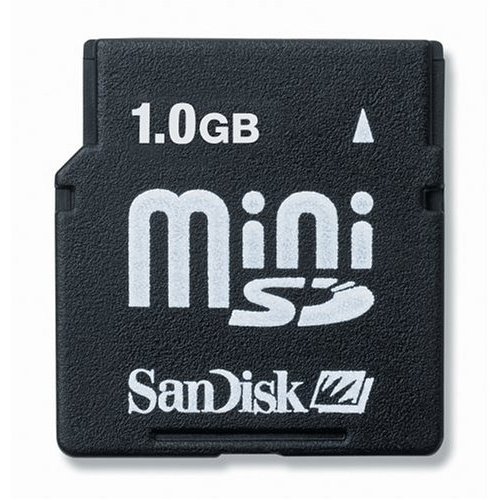 SDSDM-1024-J60M Sandisk 1GB miniSD Flash Memory Card