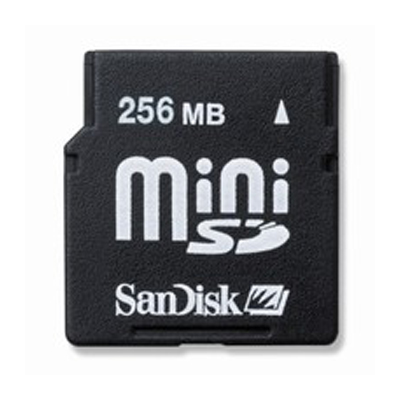 SDSDM-256 SanDisk Mini SD 256MB Secure Digital Memory Card