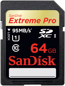SDSDXPA-064G-A75 SanDisk 64GB Extreme Pro SDXC UHS-I Memory Card