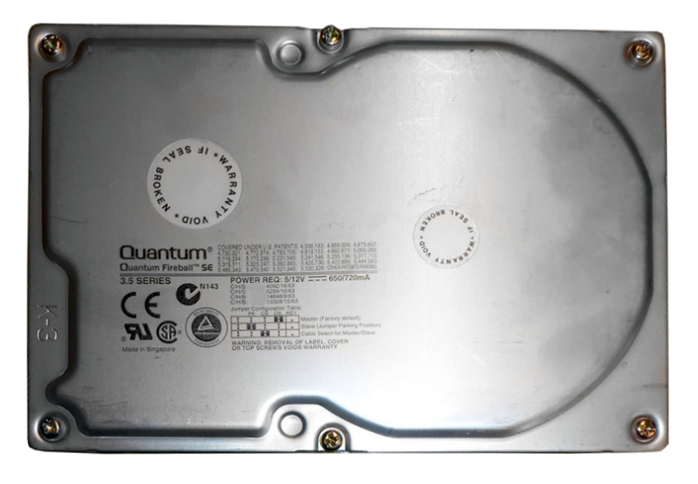 SE25A011 Quantum Fireball SE 2.5GB 5400RPM ATA-33 128KB Cache 3.5-inch Internal Hard Drive