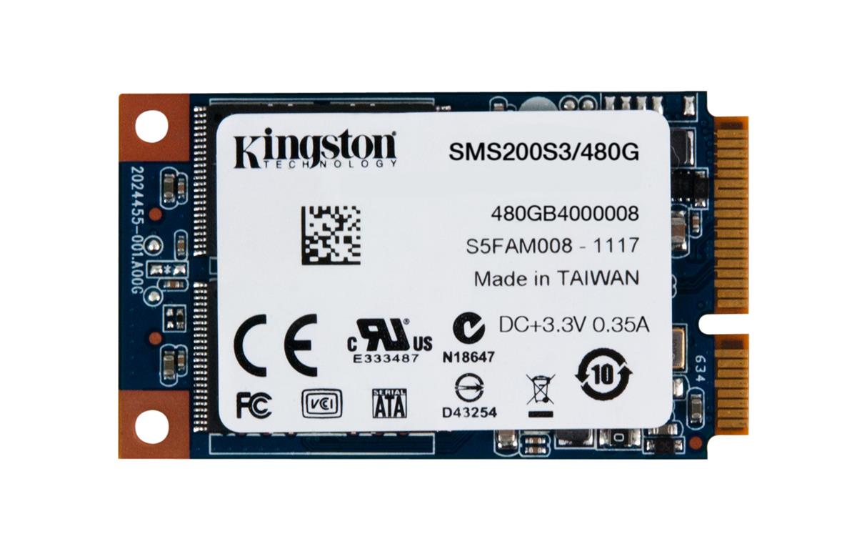 SMS200S3/480G Kingston SSDNow mS200 Series 480GB MLC SATA 6Gbps mSATA Internal Solid State Drive (SSD)
