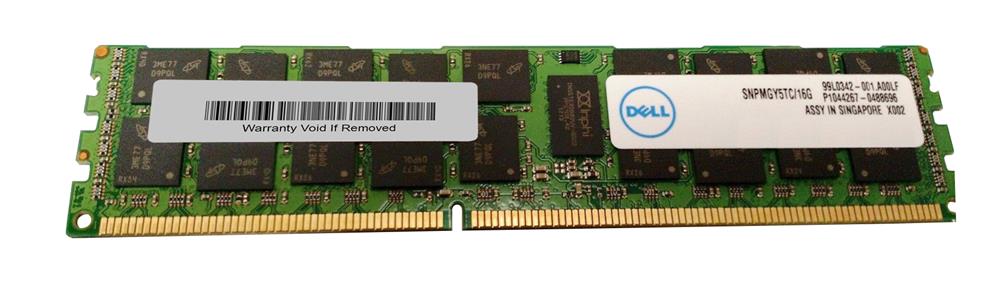 SNPMGY5TC/16G Dell 16GB PC3-10600 DDR3-1333MHz ECC Registered CL9 240-Pin DIMM 1.35V Low Voltage Dual Rank Memory Module
