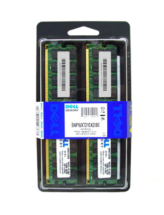 SNPWX731CK2 Dell 8GB Kit (2 X 4GB) PC2-6400 DDR2-800MHZ ECC Registered CL6 240-Pin DIMM Memory