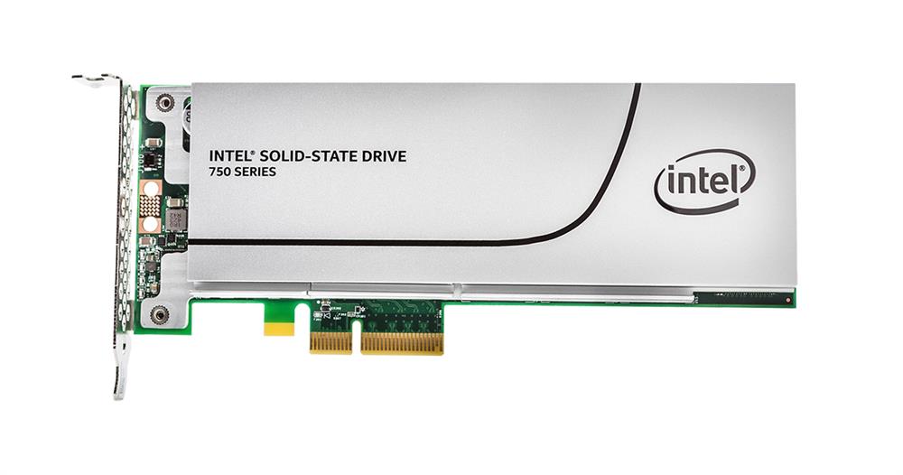 SSDPEDMW012T4X1 Intel 750 Series 1.2TB MLC PCI Express 3.0 x4 NVMe (PLP) HH-HL Add-in Card Solid State Drive (SSD)