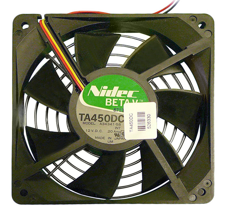 TA450DC HP 12VDC 0.49A 4.5-inch Ball-Bearing 3-Pin Chassis Cooling Fan Assembly (120mm x 120mm x 40mm)