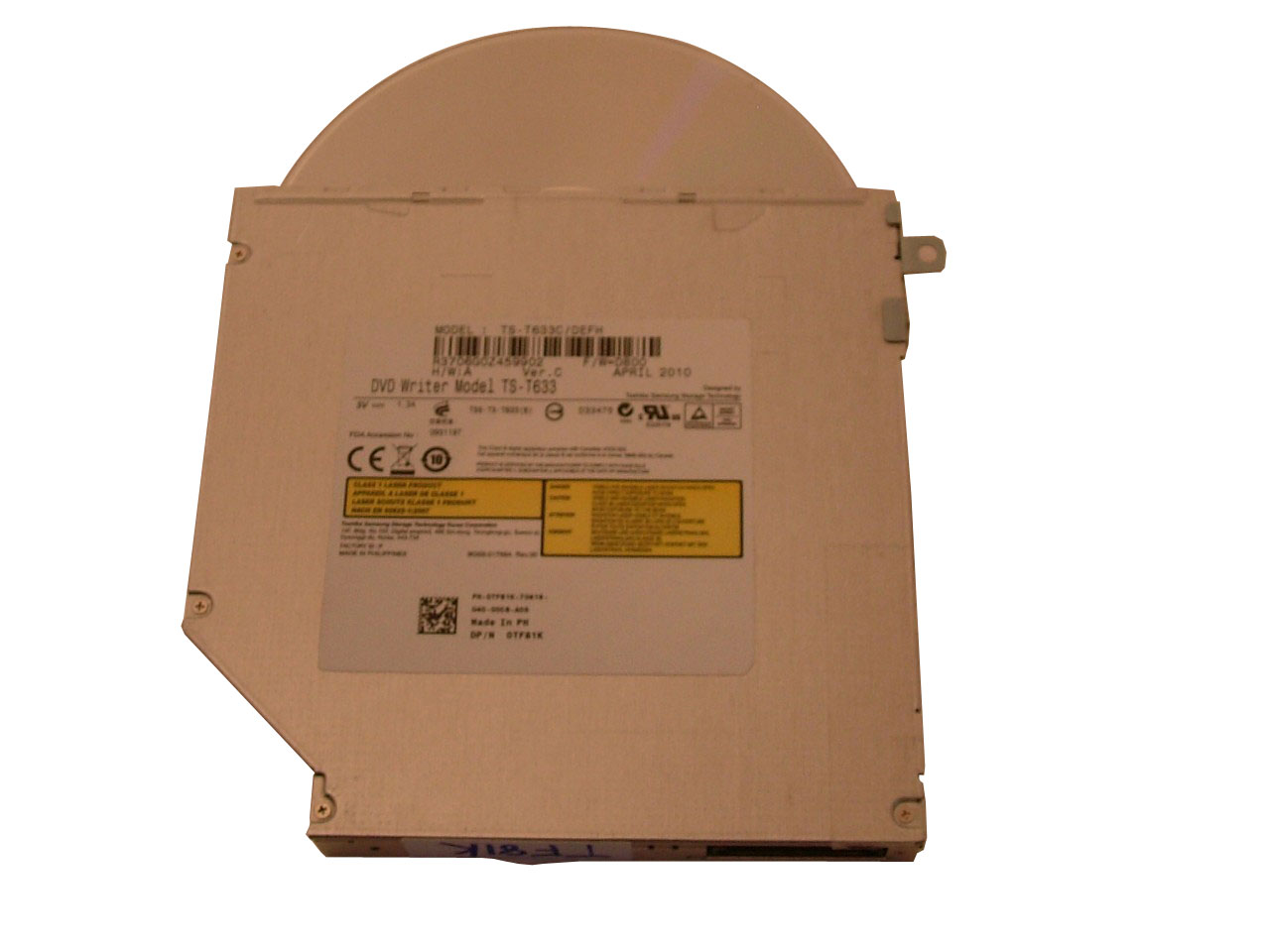 TF81K-TST633C-DEFH Dell DrDVDrw SATA Slot 12.7 No Bazel Tf81k 0tf81k Otf81k