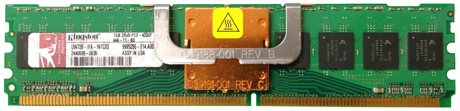 UW728-IFA-INTC0S Kingston 1GB PC2-4200 DDR2-533MHz ECC Fully Buffered CL4 240-Pin DIMM Memory Module