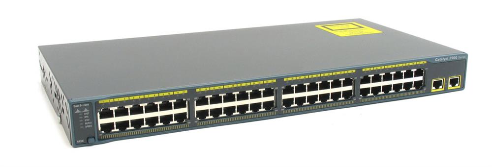 WS-C2960-48TT-L-NOB Cisco Catalyst 2960 48-Ports 10/100Mbps 2 x Gigabit Uplink Ethernet Switch (Refurbished)