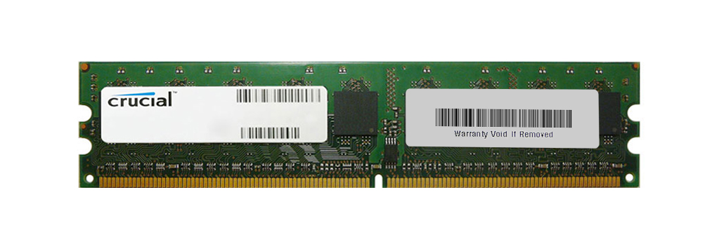 CT804417 Crucial 2GB PC2-3200 DDR2-400MHz ECC Registered CL3 240-Pin DIMM Dual Rank Memory Module
