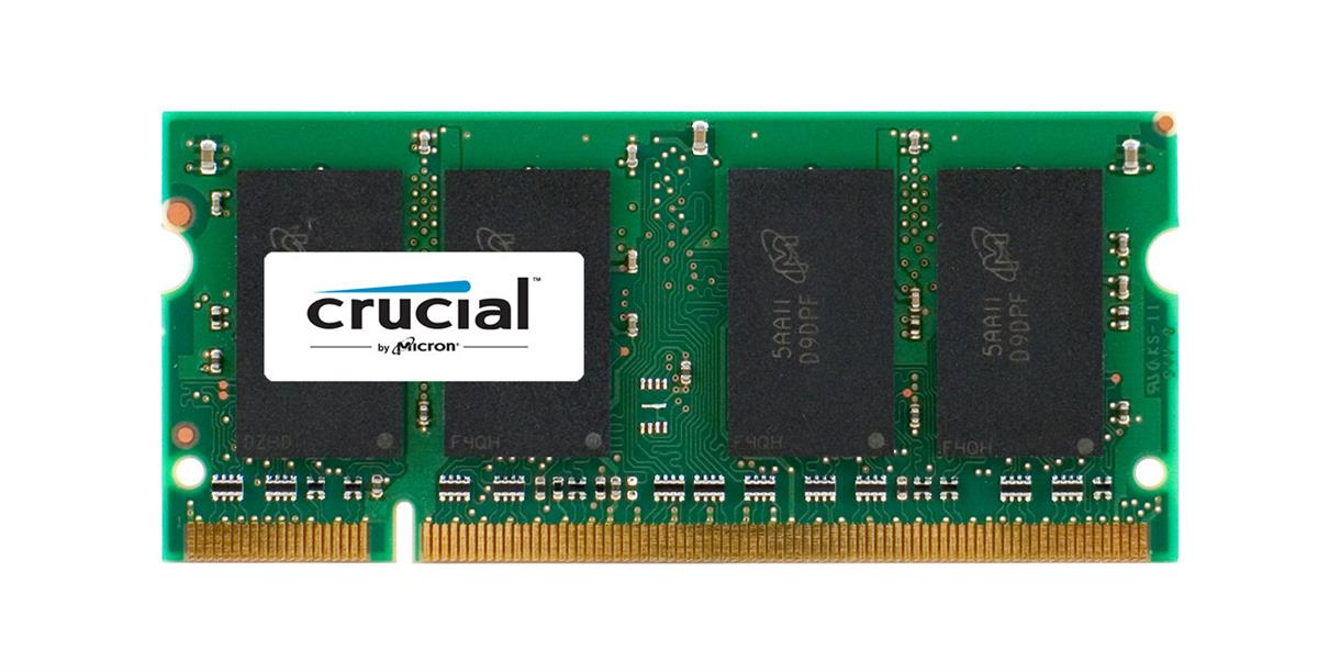 CT25664AC667.16DA Crucial 2GB PC2-5300 DDR2-667MHz non-ECC Unbuffered CL5-5-5-15 200-Pin SoDimm Memory Module