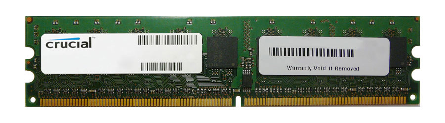 CT51272AB667S.M18FC Crucial 4GB PC2-5300 DDR2-667MHz ECC Registered CL5 240-Pin DIMM Single Rank Memory Module