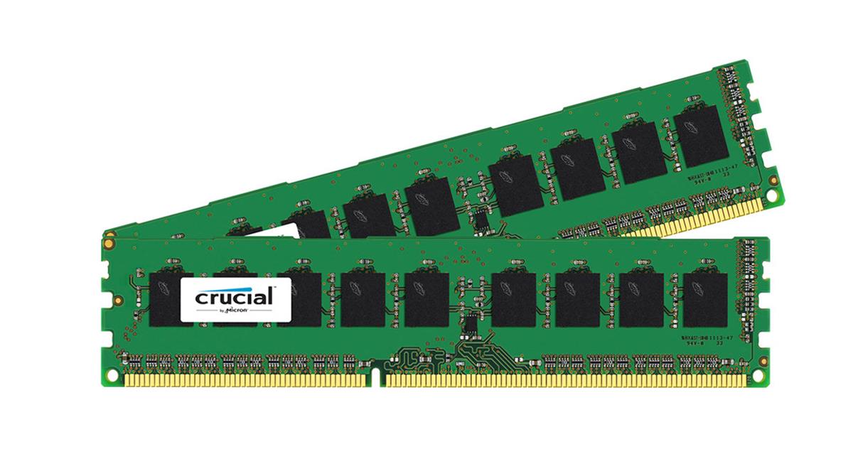 CT4279261 Crucial 8GB Kit (2 X 4GB) PC3-14900 DDR3-1866MHz ECC Unbuffered CL13 240-Pin DIMM Memory for HP-Compaq ProLiant ML310e G8 Server