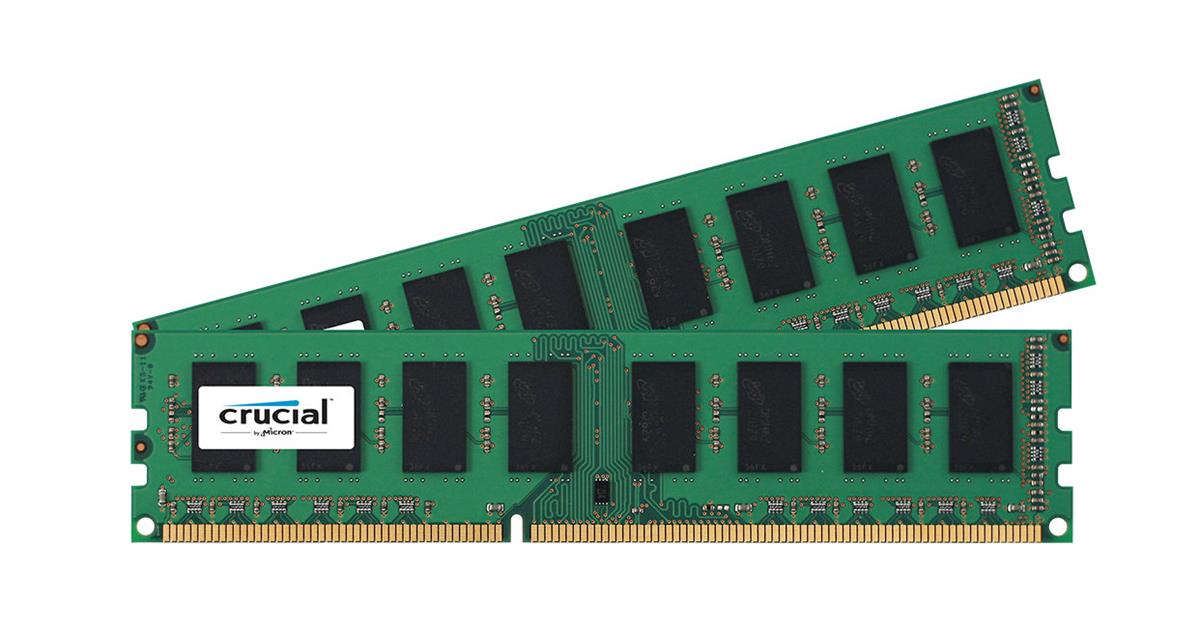 CT2KIT25664BA1067 Crucial 4GB Kit (2 X 2GB) PC3-8500 DDR3-1066MHz non-ECC Unbuffered CL7 240-Pin DIMM Memory