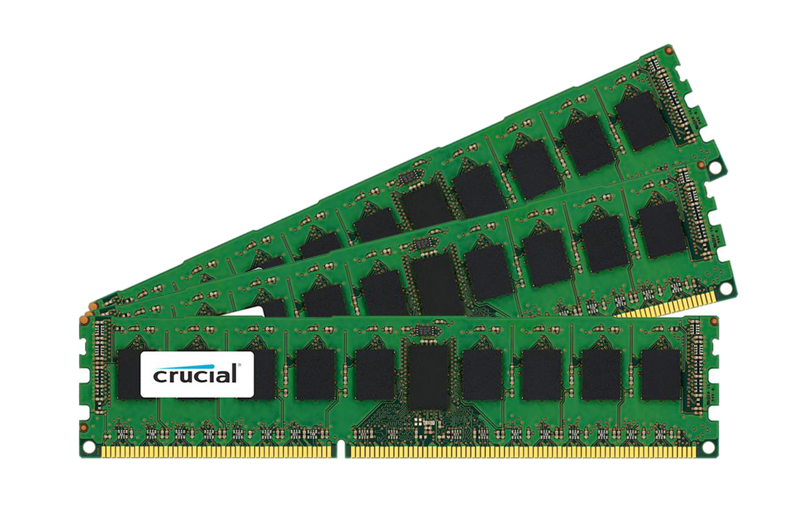 CT5268232 Crucial 12GB Kit (3 X 4GB) PC3-14900 DDR3-1866MHz ECC Registered CL3 240-Pin DIMM Dual Rank Memory for Lenovo ThinkServer RD440