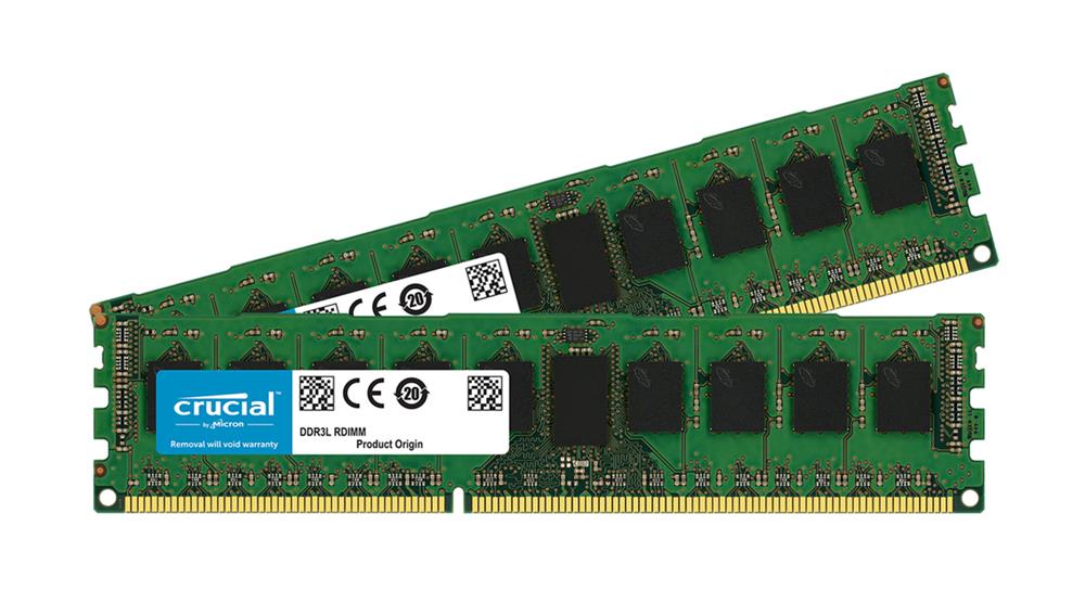 CT2884258 Crucial 16GB Kit (2 X 8GB) PC3-12800 DDR3-1600MHz ECC Registered CL11 240-Pin DIMM 1.35V Low Voltage Single Rank Memory for HP ProLiant ML350p Gen8 Server