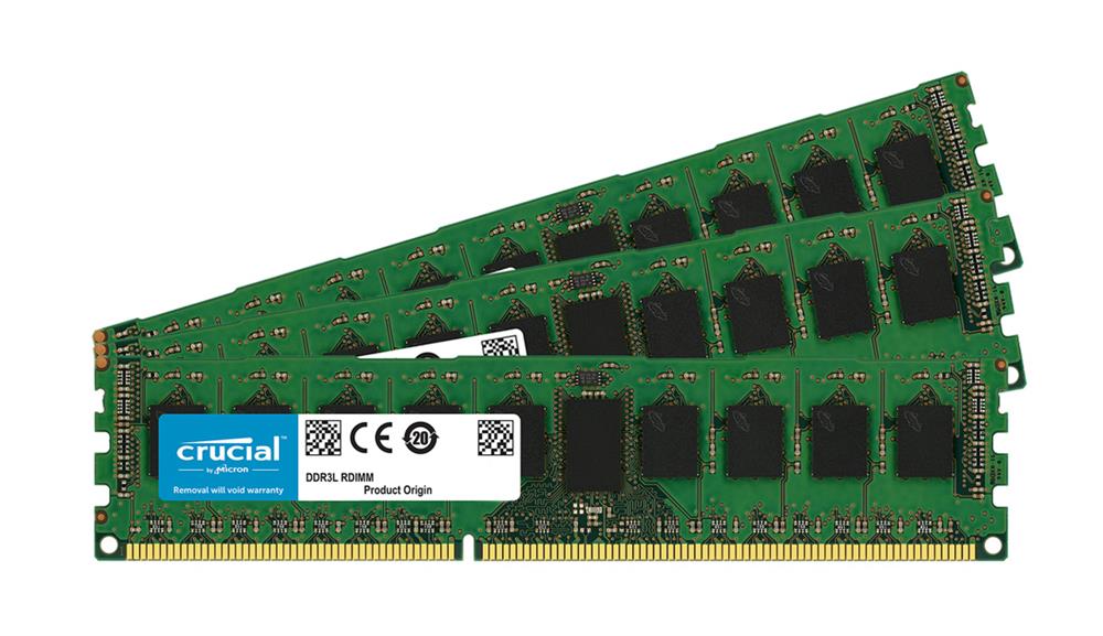 CT5322077 Crucial 24GB Kit (3 X 8GB) PC3-12800 DDR3-1600MHz ECC Registered CL11 240-Pin DIMM 1.35V Low Voltage Dual Rank Memory for Dell Precision Workstation T3610
