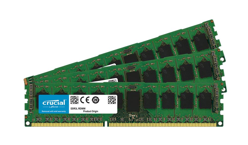 CT5323806 Crucial 24GB Kit (3 X 8GB) PC3-12800 DDR3-1600MHz ECC Registered CL11 240-Pin DIMM 1.35V Low Voltage Single Rank Memory for Dell Precision Workstation T3610