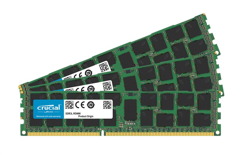 CT5338753 Crucial 24GB Kit (3 X 8GB) PC3-12800 DDR3-1600MHz ECC Registered CL11 240-Pin DIMM 1.35V Low Voltage Dual Rank Memory for Dell PowerVault NX3200 Server